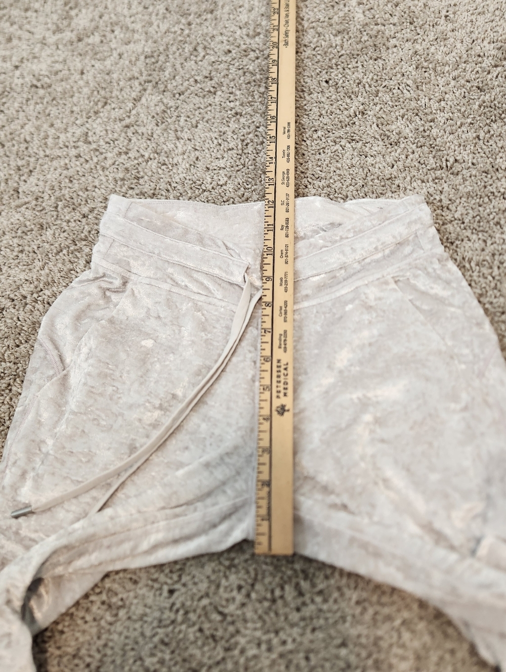 Lululemon Warm Down Crew/Ready To Crush Joggers Chrome Crushed Velvet Set Size 2 - Picture 9 of 13